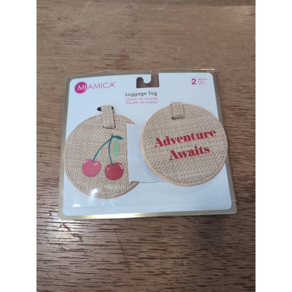 Miamica Luggage Tag 2 Piece Set Adventure Awaits Travel Accessories